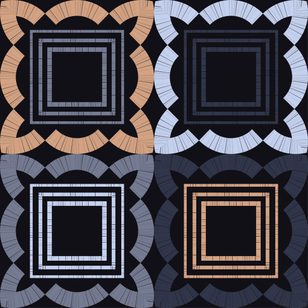 几何形状的马赛克。无缝模式。设计与手动孵育。图片下载