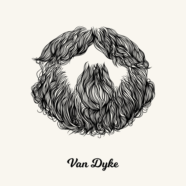 范戴克式的胡子图片下载