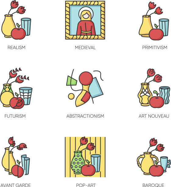 文化运动RGB颜色图标集图片下载