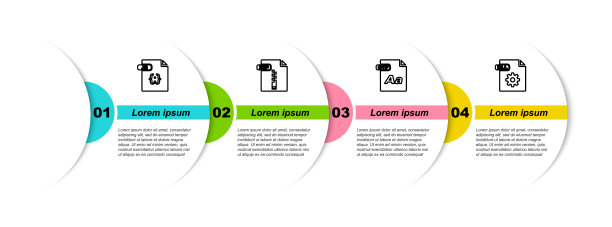 设置行JS文件文档，ZIP, OTF和DLL。业务信息模板。向量图片下载