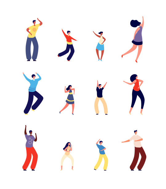 跳舞的家庭：快乐的父母和孩子们一起跳舞图片下载