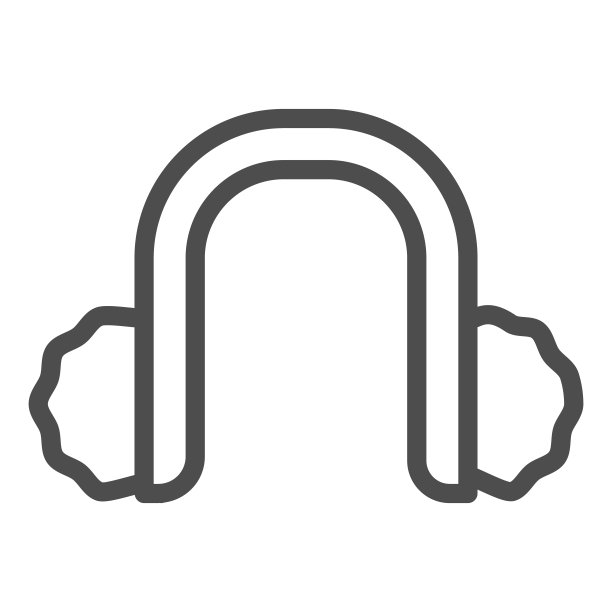 冬季耳机线图标，圣诞节概念，耳罩标志上的白色背景，冬季头戴耳机图标轮廓风格的移动概念和网页设计。矢量图形。图片下载