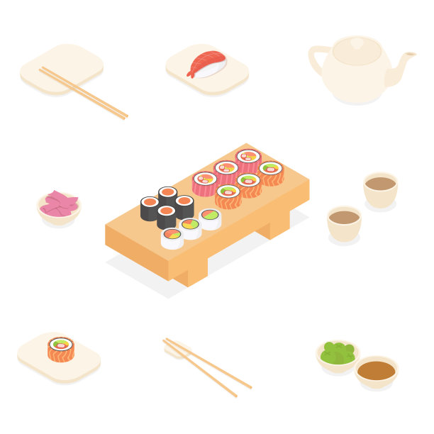 等距寿司集图片下载