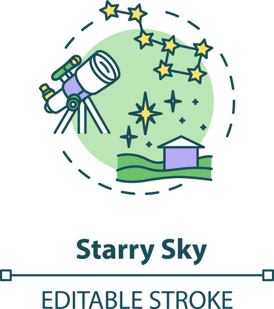 星空概念图标图片下载