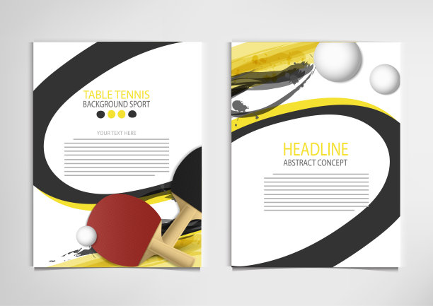 乒乓球或乒乓球比赛。海报或旗帜矢量模板设计EPS10。图片下载