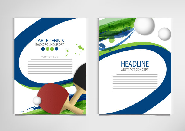 乒乓球或乒乓球比赛。海报或横幅矢量模板设计EPS10。图片下载