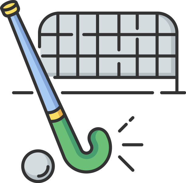 场地曲棍球RGB颜色图标图片下载