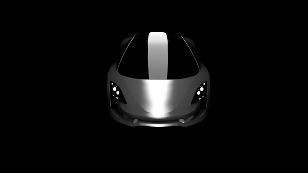 灰色跑车剪影黑色背景图片下载