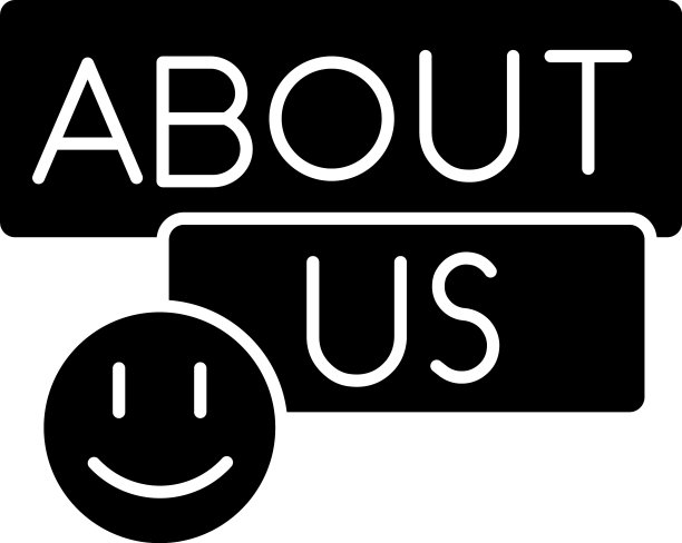 关于我们黑色象形图标图片下载