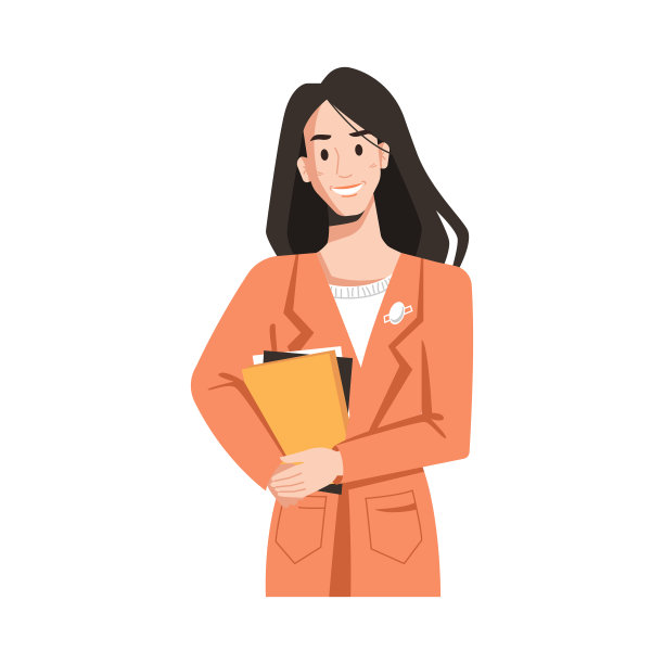 微笑时髦的黑发女孩在雨衣与书孤立的平面卡通人物。秋风矢秋风秋，时尚女子手捧课本，大学生写真图片下载