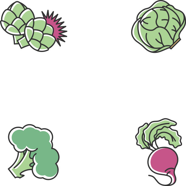 节食RGB颜色图标集图片下载