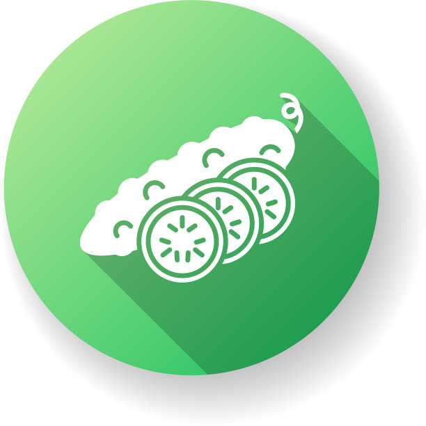 黄瓜绿平面设计长影字形图标图片下载