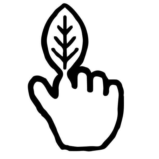 手Cursor075(叶子):涂鸦图标:手绘矢量图标，像木版印刷图片下载