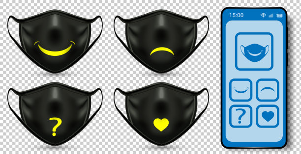 情感面具向量图片下载