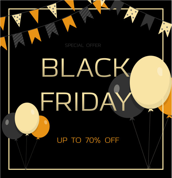 黑色星期五的广告海报。横幅的折扣和销售。一张有铭文和商店特别优惠的海报。网上商店送货上门。图片下载