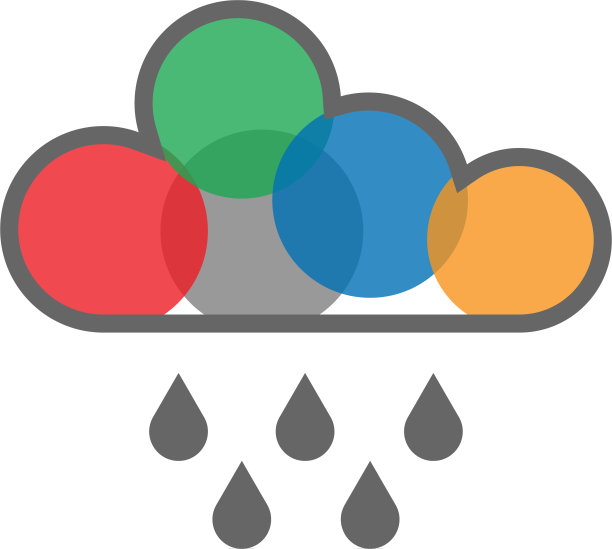 雨云标志图标概念图片下载
