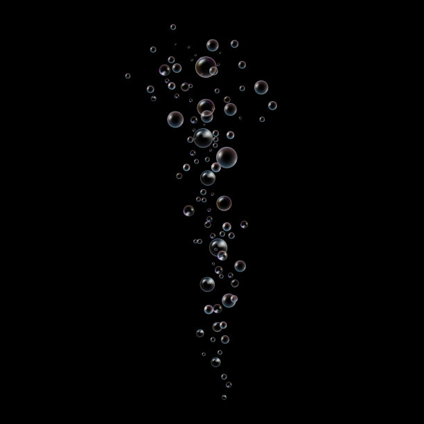 肥皂透明泡沫与彩虹反射图片下载