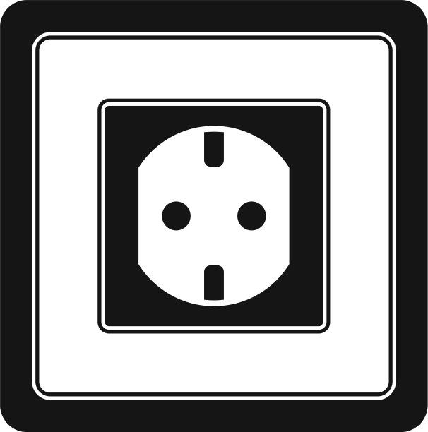 f型电源插座图标样式简单图片下载