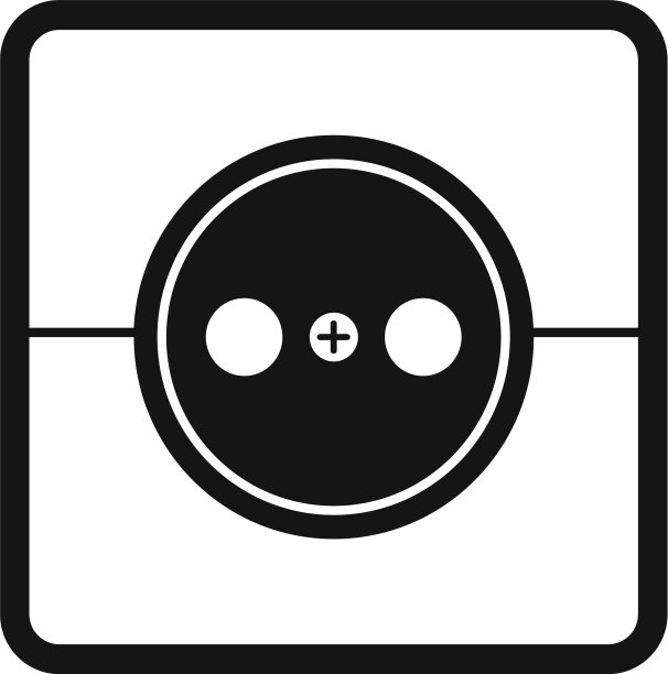 家用电源插座图标简约风格图片下载