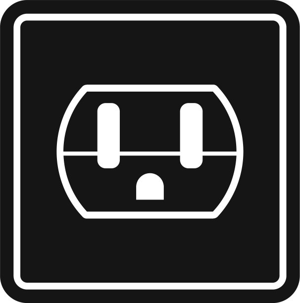 设备电源插座图标样式简单图片下载