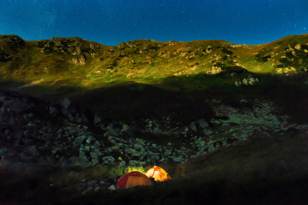 山里的两个帐篷图片下载