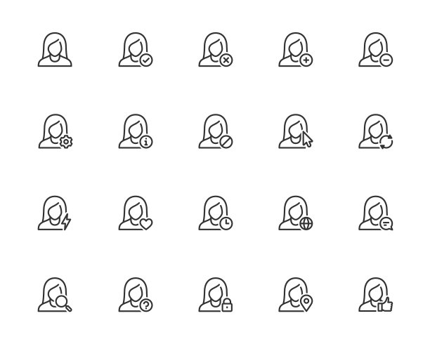 图标设置女性用户头像的帐户图片下载