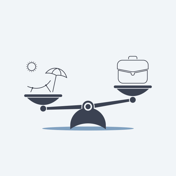 假期休息，工作的天平符号图片下载