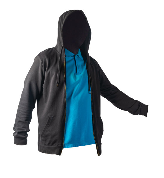 运动衫与铁拉链帽衫和polo t恤孤立的白色背景。图片下载