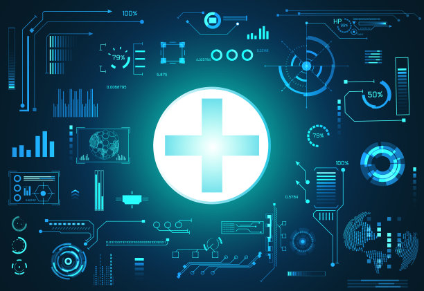 抽象技术UI未来健康概念图片下载