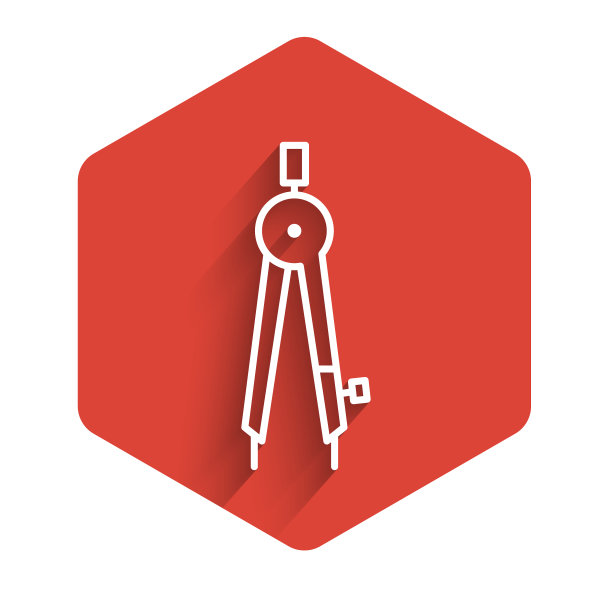 画白线的罗盘图标用长隔开图片下载