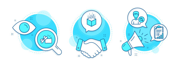 清单打开礼物和搜索人图标集图片下载