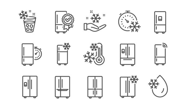 冰箱系列图标设置冰箱冰柜图片下载