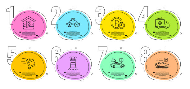 停车时间和灯塔图标设置图片下载