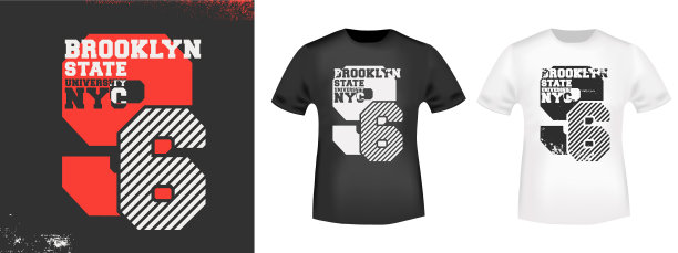 布鲁克林州立大学纽约印制t恤图片下载
