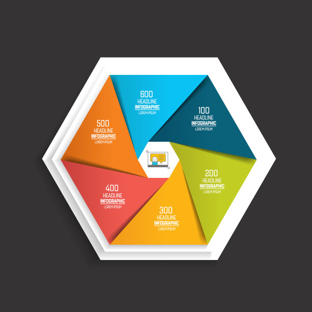 圆圆分为四部分箭头图片下载