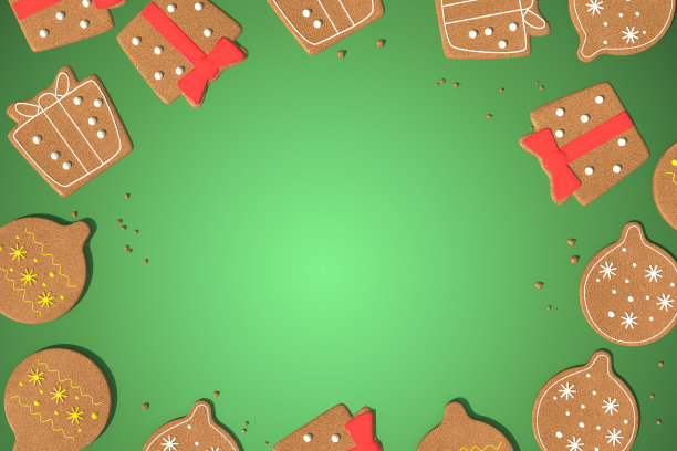 新年假期和圣诞节的3d插图图片下载