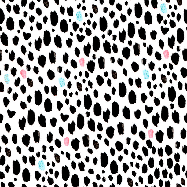无缝抽象图案豹斑点水彩在白色的背景。图片下载