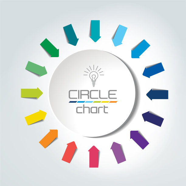 指向中心信息图集的箭头图片下载