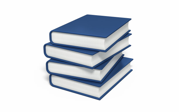 蓝色的一堆书图片下载