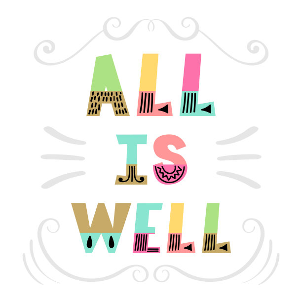 一切都是手写字母手绘好图片下载