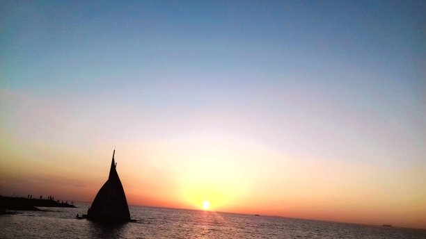 描绘海滩的景色图片下载