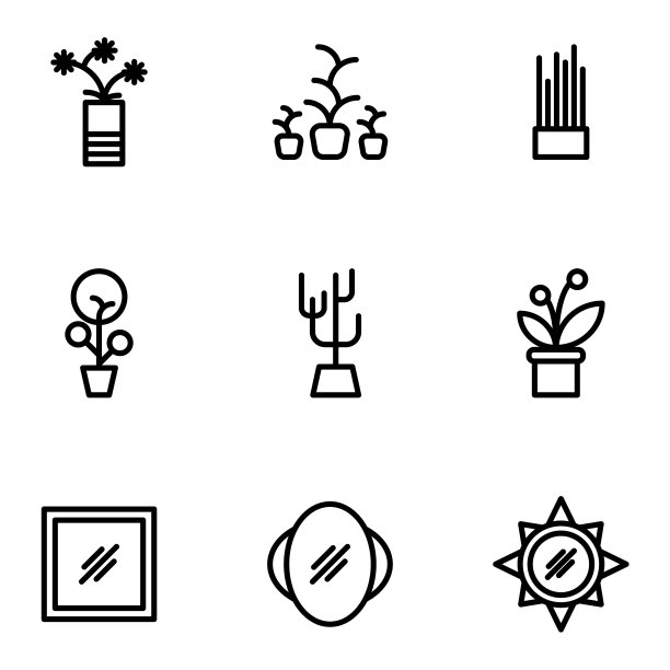 家具和装饰图标包括图片下载