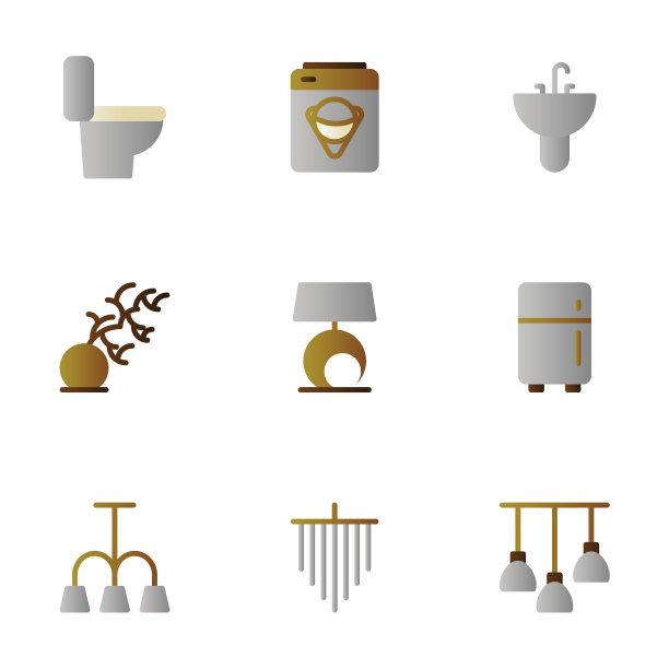 家具和装饰图标包括图片下载