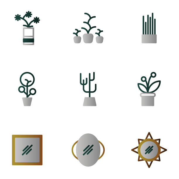 家具和装饰图标包括图片下载