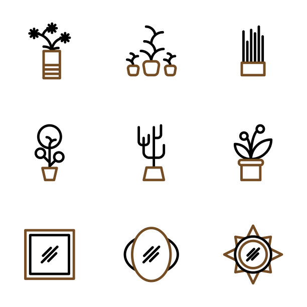 家具和装饰图标包括图片下载