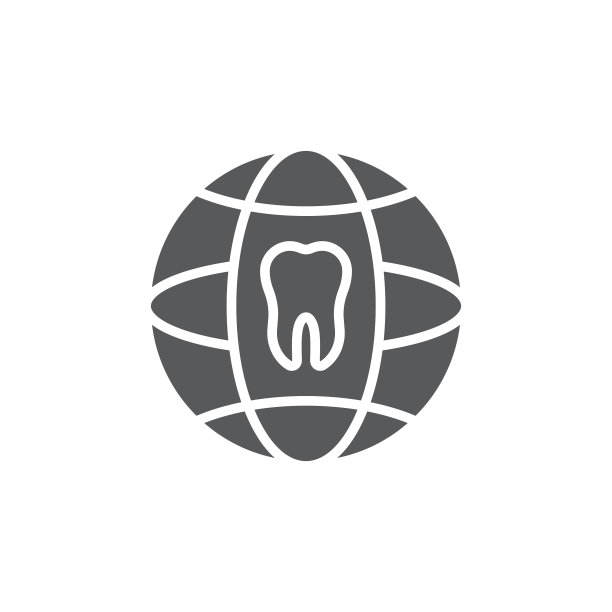 牙齿和地球图标标志和符号孤立图片下载