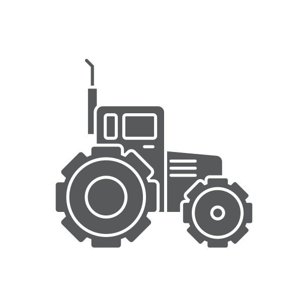 拖拉机图标符号收割工具孤立上图片下载