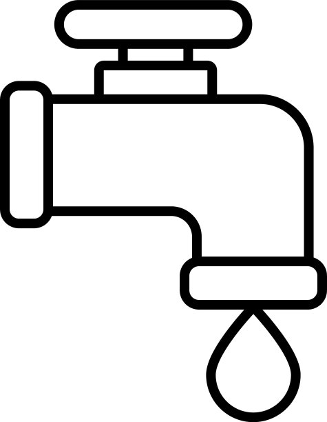 自来水龙头线条样式图标图片下载