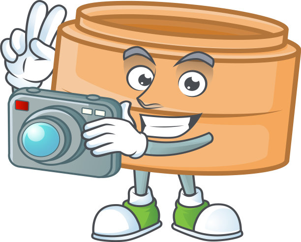 很酷的摄影师，带相机的点心篮图片下载