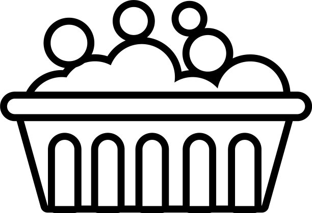 家政塑料碗线条风格图标图片下载